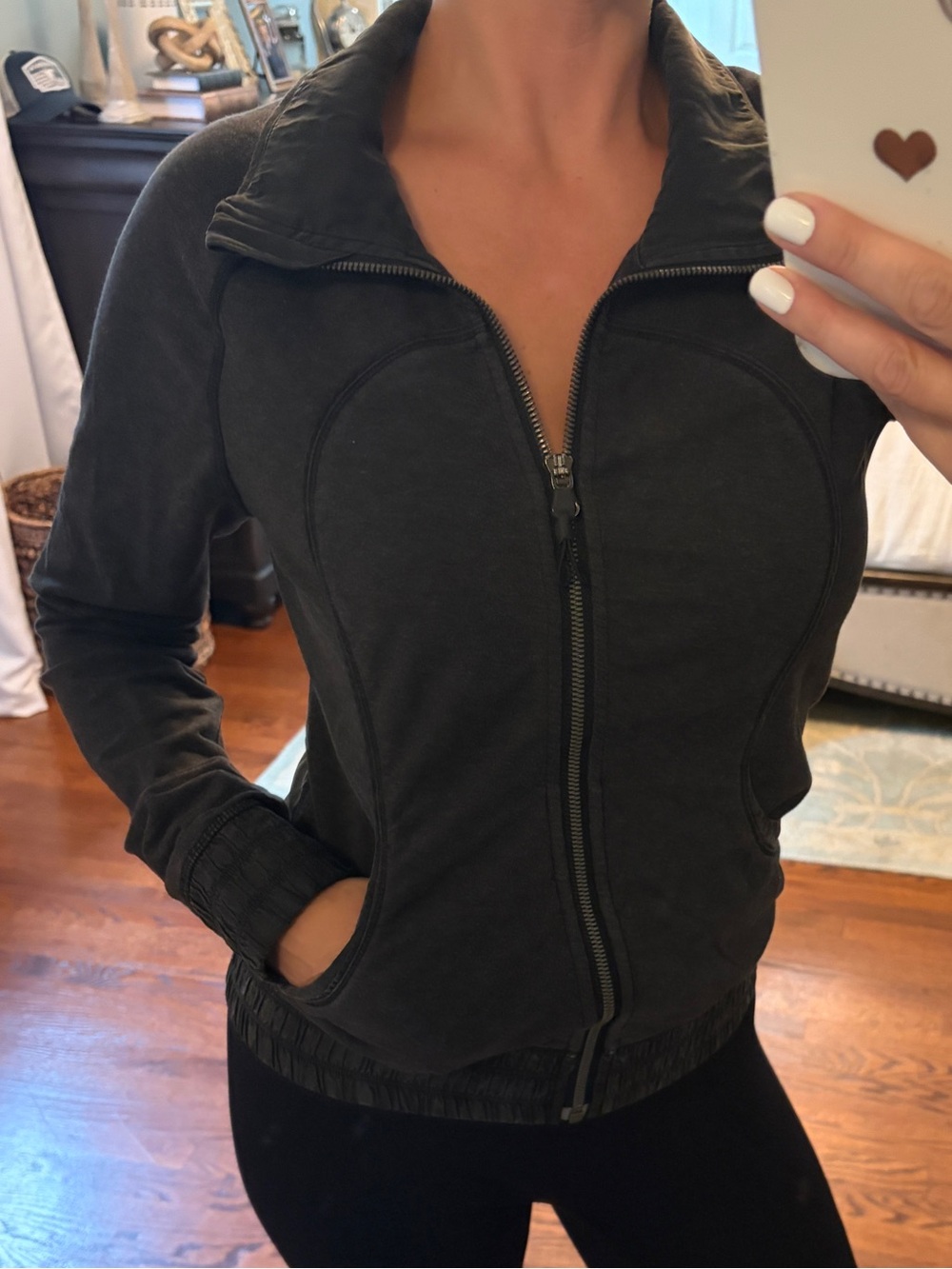 lululemon athletica Black Zip Bomber Jacket